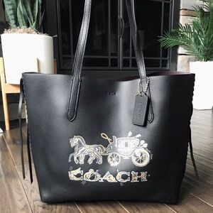 Coach x Chelsea Champlain Tattoo Horse & Carriage Tote Bag 76776, Limited Ed NWT